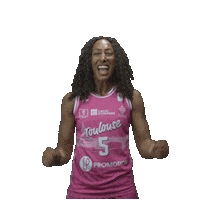 Basketball Celebrating Sticker by toulouse metropole basket