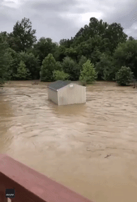 'Oh My Gosh!' Garden Shed Swept Away as Creek Floods in Pennsylvania