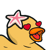 duckieland love heart loveyou duckie Sticker