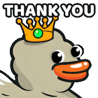 duckieland flower king thankyou blushing Sticker