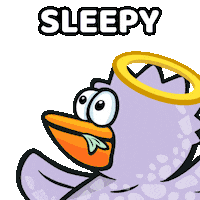 duckieland sleepy balloon snore duckie Sticker