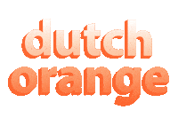 Orange Word Sticker by mo man tai