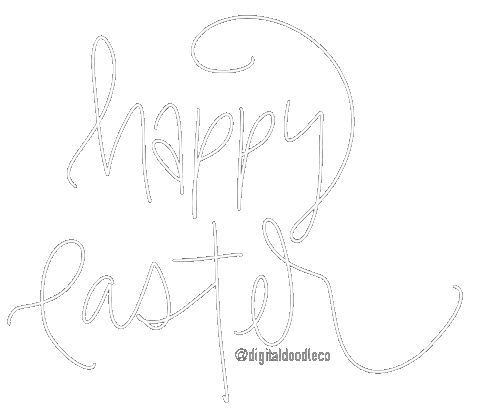 Typography Easter Sticker