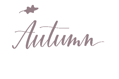 thecraftgal fall autumn calligraphy leaves Sticker