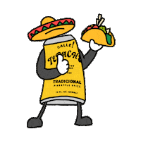 delacalleco fiesta comida tacos mexican Sticker