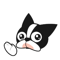 Boston Terrier Love Sticker by HeeDong