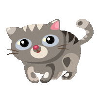International Cat Day Hello Sticker by Dinolingo - online language learning platform for kids