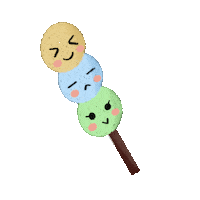 renfuruka food japan cake dango Sticker
