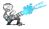 Pew Pew Laser Sticker by WTFrame Comics