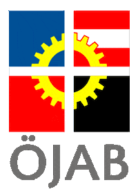 oejab_at logo blue red black Sticker