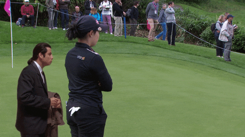 surprised golf GIF by The Evian Championship