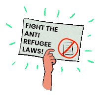 refugeeaction campaign refugee asylum seekers refugee action Sticker