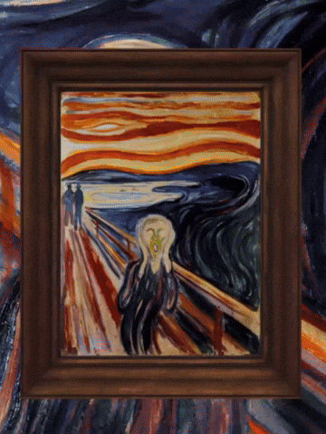 Screaming Edvard Munch GIF by ElmonX