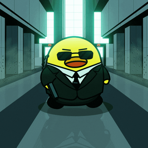 digitalducks giphyupload stabby quacks cartoon duck GIF