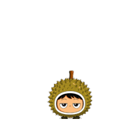 Durian Sticker by Fiziwoo