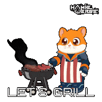 Grilling Independence Day Sticker by Hamieverse