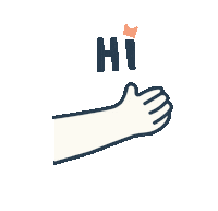 Hand Hello Sticker by Meroware
