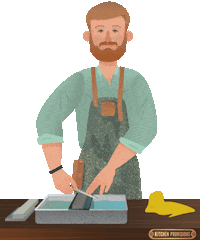 Tom Sharpening Sticker by Kitchen Provisions