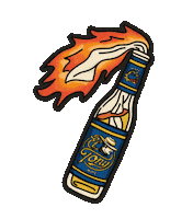 Molotov Cocktail Sticker by El Tony Mate