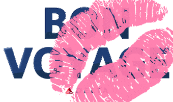 Bon Voyage Kiss Sticker by Delta Air Lines