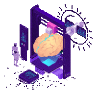 plaxonic robotbrain Sticker