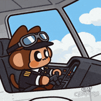 Flying Take Off GIF by Chimpers