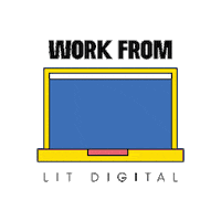 litdigitalph laptop work from home workfromhome lit digital Sticker