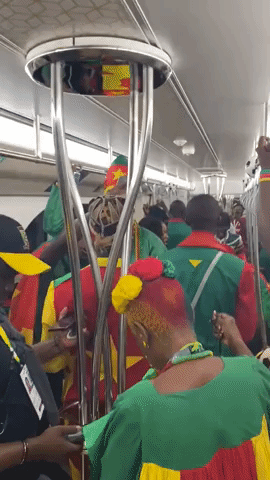 Cameroon Fans Dance and Sing on Metro Ahead of World Cup Match Against Serbia