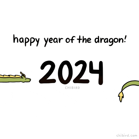 Chinese New Year Dragon GIF by Chibird