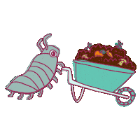 Roly Poly Bug Sticker by LD Nehls