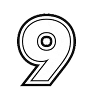 9 Sticker by Elizabeth Sutton Collection