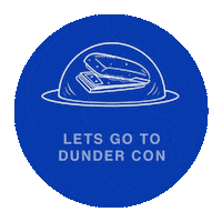 dundercon the office dwight theoffice dunder mifflin Sticker