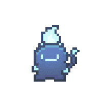 PatrikArts pixel art idle blue demon patrik arts Sticker