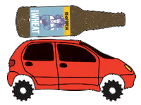 Car Beer Sticker by Rebrew