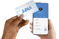 apas guam tap in apas digital business card Sticker