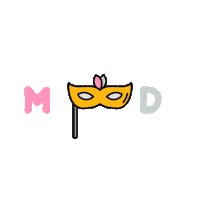 kizunabranding mood mask humor carnaval Sticker