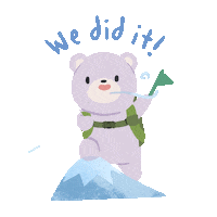 Happy We Did It Sticker by Cubcoats