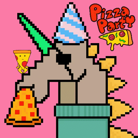 UnicornsNft_MOU giphygifmaker giphyattribution party pizza GIF