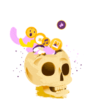 Skull Creativity Sticker by MCD Studio