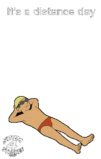 Tired Swimmer Sticker by Four Strokes