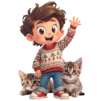 Boys Girls Ugly Sweater Sticker