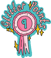 Glitter Points Sticker by Louise Pentland