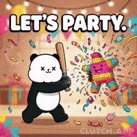 Birthday Party Panda GIF by Kanpai Pandas