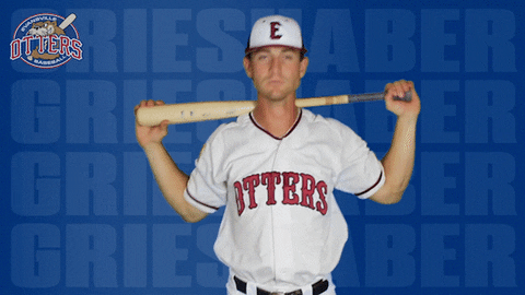 EvansvilleOtters giphyupload baseball flex focus GIF