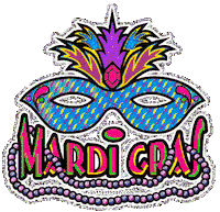 Mardi Gras Mask Sticker