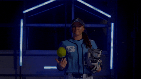 Softball Ball Toss GIF by UNC Tar Heels