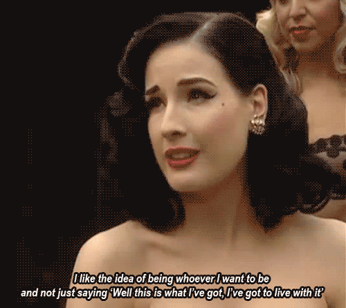 dita von teese self image GIF