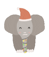 Christmas Eve Elephant Sticker