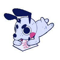 itscosmiccosmic cosmic comet blue dog comet the blue dog Sticker