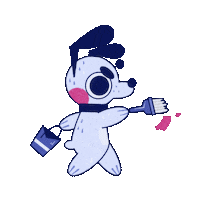 itscosmiccosmic cosmic comet blue dog comet the blue dog Sticker